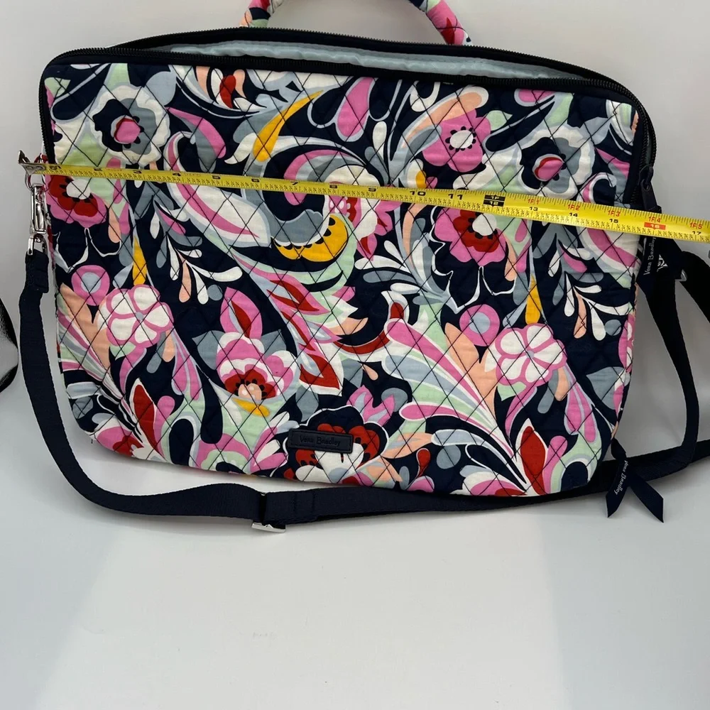 Vera Bradley Mod Paisley Laptop Workstation Crossbody Bag